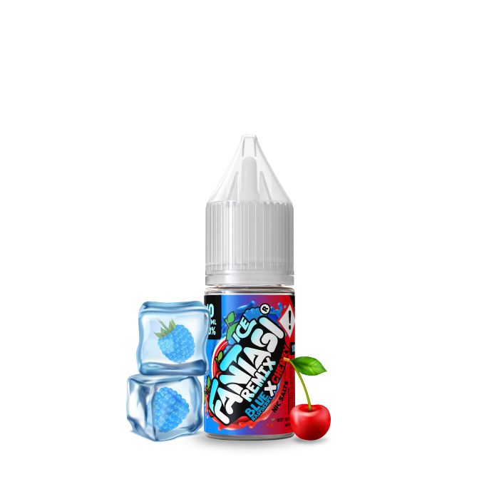 596406 Blue Raspberry X Cherry Ice 10ml Nic Salt Fantasi